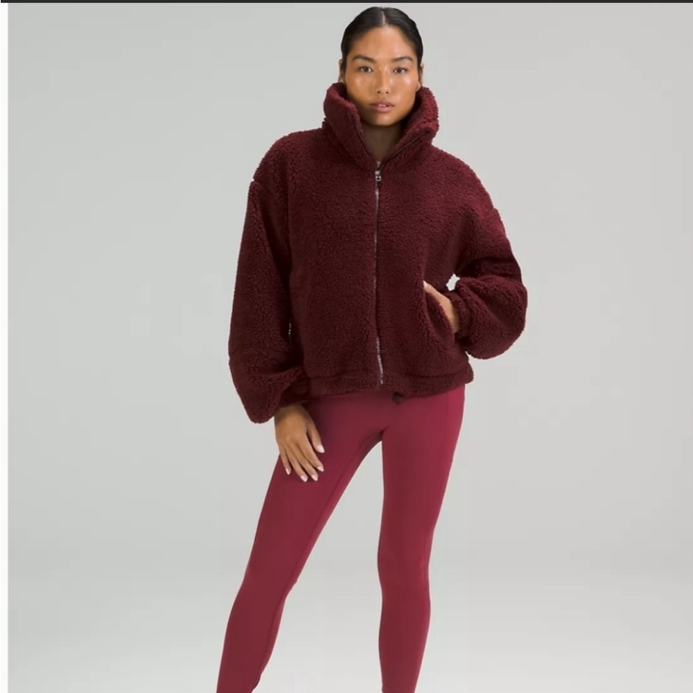 COPY - NWOT- Lululemon Cinchable Fleece Teddy Zip-Up jacket